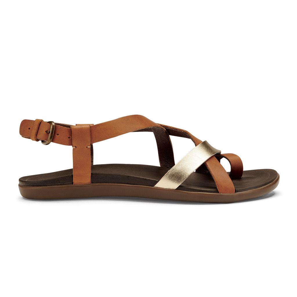 Olukai Women's Upena Sandal - Mustard / Bubbly US508-364